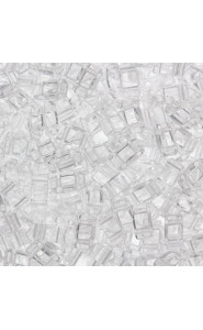 Miyuki half tila 5x2.4mm beads - Crystal TL-131